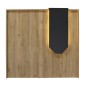 Γραφείο υποδοχής - reception Navita Megapap με LED χρώμα sepet oak - ανθρακί 113,6x42x111,8εκ.