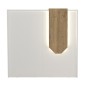 Γραφείο υποδοχής - reception Navita Megapap με LED χρώμα λευκό - sepet oak 113,6x42x111,8εκ.