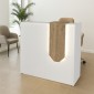 Γραφείο υποδοχής - reception Navita Megapap με LED χρώμα λευκό - sepet oak 113,6x42x111,8εκ.