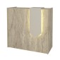 Γραφείο υποδοχής - reception Navita Megapap με LED χρώμα travertine - sandstone 113,6x42x111,8εκ.