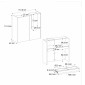 Γραφείο υποδοχής - reception Navita Megapap με LED χρώμα travertine - sandstone 113,6x42x111,8εκ.