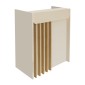 Γραφείο υποδοχής - reception Karibu Megapap με LED χρώμα sandstone - sepet oak 90x40x100εκ.