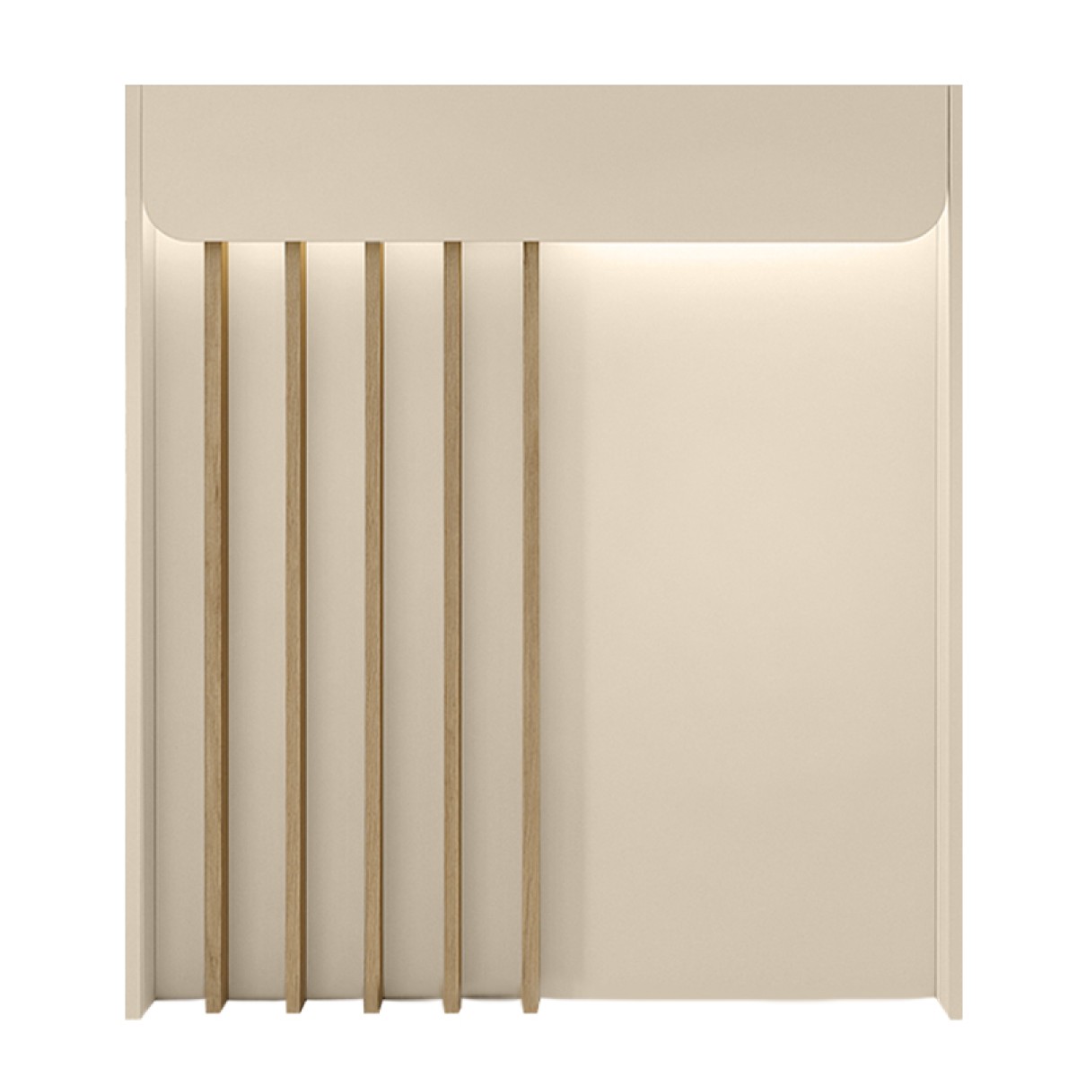 Γραφείο υποδοχής - reception Karibu Megapap με LED χρώμα sandstone - sepet oak 90x40x100εκ.