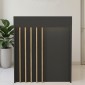 Γραφείο υποδοχής - reception Karibu Megapap με LED χρώμα ανθρακί - sepet oak 90x40x100εκ.