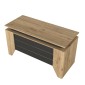 Γραφείο εργασίας Remida Megapap χρώμα sepet oak - ανθρακί 140x60x76,9εκ.