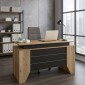 Γραφείο εργασίας Remida Megapap χρώμα sepet oak - ανθρακί 140x60x76,9εκ.