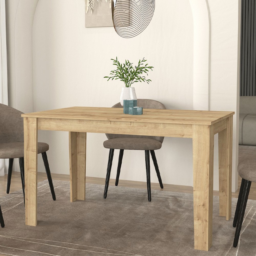 Τραπέζι Darlen Megapap χρώμα sapphire oak 125x72x74εκ.