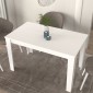Τραπέζι Darlen Megapap χρώμα λευκό 125x72x74εκ.