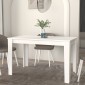 Τραπέζι Darlen Megapap χρώμα λευκό 125x72x74εκ.
