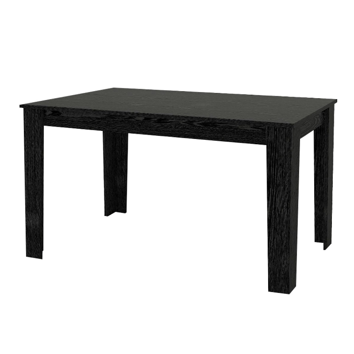 Τραπέζι Darlen Megapap χρώμα sencron black 125x72x74εκ.
