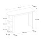 Τραπέζι μπαρ Vigne Megapap χρώμα λευκό εφέ μαρμάρου 150x51,6x101,8εκ.