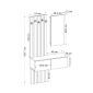 Έπιπλο εισόδου Kanso Megapap χρώμα ανθρακί - sepet oak 100x35x196,7εκ.