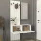 Έπιπλο εισόδου Kanso Megapap χρώμα λευκό 100x35x196,7εκ.