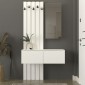 Έπιπλο εισόδου Kanso Megapap χρώμα λευκό 100x35x196,7εκ.