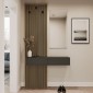 Έπιπλο εισόδου Elois Megapap χρώμα ανθρακί - sepet oak 96,6x26,8x195,5εκ.