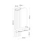 Έπιπλο εισόδου Reyas Megapap χρώμα ανθρακί - sepet oak 90x27x205,6εκ.