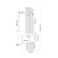 Έπιπλο εισόδου Naro Megapap χρώμα ανθρακί - sepet oak 90x35x204,2εκ.