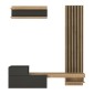 Σύνθεση τηλεόρασης Dumont Megapap χρώμα ανθρακί - sepet oak 180x36,8x200εκ.