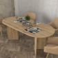 Τραπέζι Cortado Megapap χρώμα sapphire oak 200x90x74εκ.