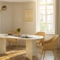 Τραπέζι Cortado Megapap χρώμα λευκό εφέ μαρμάρου 200x90x74εκ.