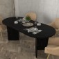 Τραπέζι Cortado Megapap χρώμα sencron black 200x90x74εκ.