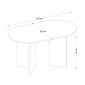 Τραπέζι Cortado Megapap χρώμα sencron black 138x80x75εκ.