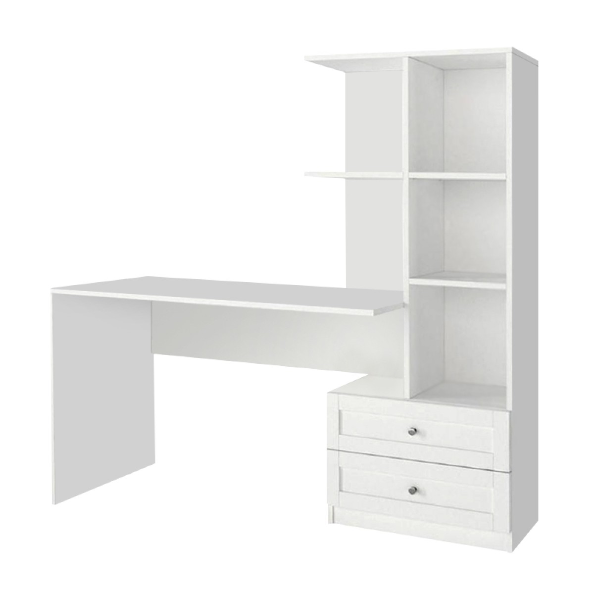 Γραφείο εργασίας Mantra Megapap χρώμα λευκό 155x60x152εκ.
