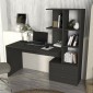 Γραφείο εργασίας Mantra Megapap χρώμα ανθρακί 155x60x152εκ.