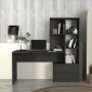 Γραφείο εργασίας Mantra Megapap χρώμα ανθρακί 155x60x152εκ.