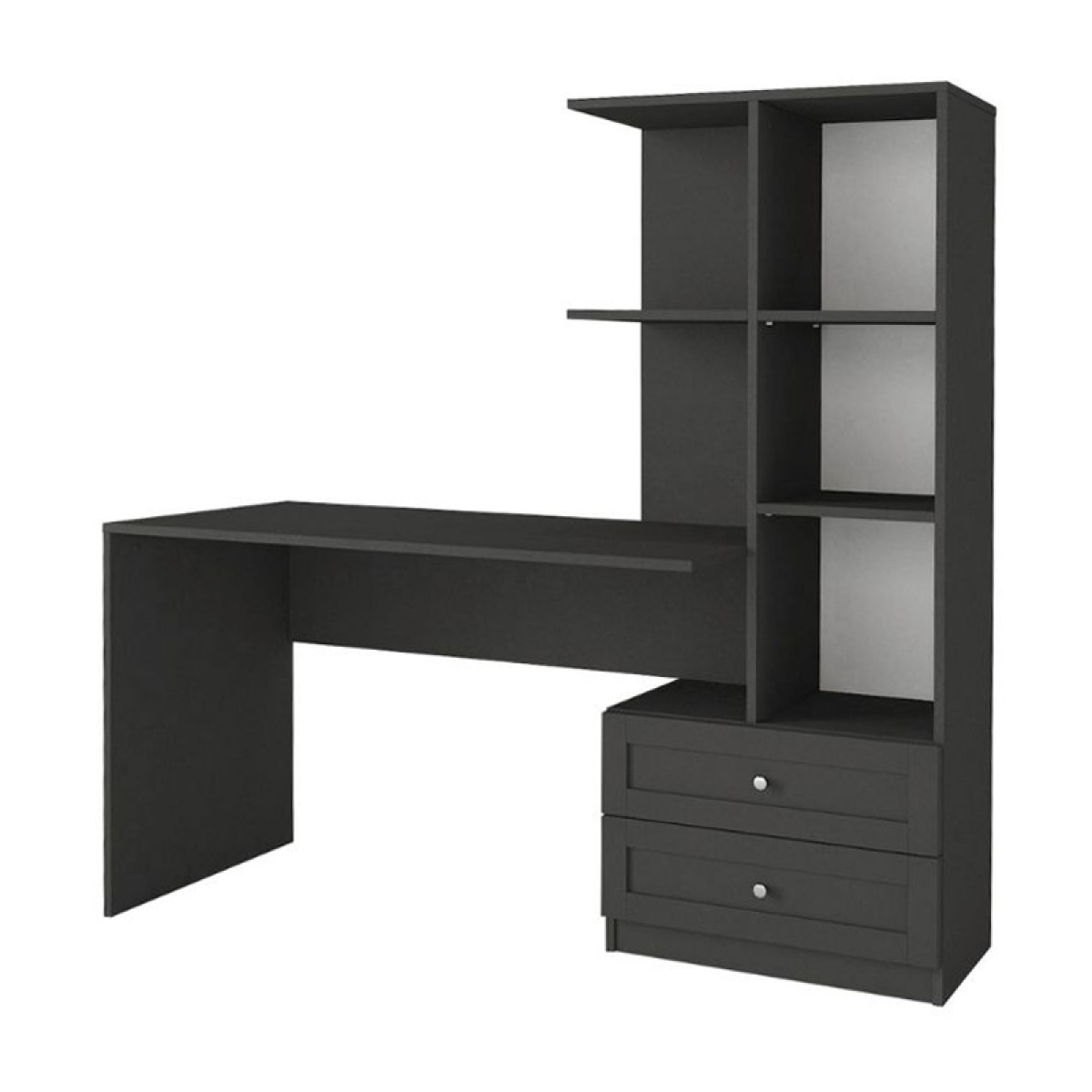 Γραφείο εργασίας Mantra Megapap χρώμα ανθρακί 155x60x152εκ.