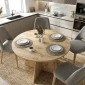 Τραπέζι Tailor Megapap χρώμα sapphire oak Ø120x75,7εκ.