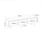 Έπιπλο τηλεόρασης Bono Megapap χρώμα λευκό - sepet oak 150x32,3x42,1εκ.