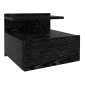 Κομοδίνο επιτοίχιο Mislina Megapap χρώμα sencron black 40x33,2x32εκ.