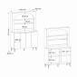 Έπιπλο κουζίνας με LED Melinta 4 Megapap χρώμα λευκό 120x40x181,8εκ.