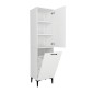 Ντουλάπι με καλάθι απλύτων Singa Megapap χρώμα λευκό 45x40x180εκ.