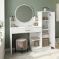 Τουαλέτα με καθρέπτη Andera Megapap χρώμα λευκό 123,9x35x144,4εκ.