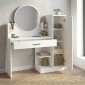Τουαλέτα με καθρέπτη Andera Megapap χρώμα λευκό 123,9x35x144,4εκ.