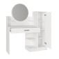 Τουαλέτα με καθρέπτη Andera Megapap χρώμα λευκό 123,9x35x144,4εκ.