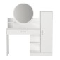 Τουαλέτα με καθρέπτη Andera Megapap χρώμα λευκό 123,9x35x144,4εκ.