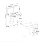Τουαλέτα με καθρέπτη Huma Megapap χρώμα λευκό 90x45x118,2εκ.