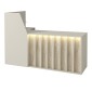 Γραφείο υποδοχής - reception Zegma Megapap με LED χρώμα sandstone - travertine 181,2x73,2x120εκ.