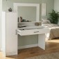 Τουαλέτα με καθρέπτη Kaunos Megapap χρώμα λευκό 123,8x40x148,2εκ.