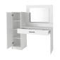 Τουαλέτα με καθρέπτη Kaunos Megapap χρώμα λευκό 123,8x40x148,2εκ.