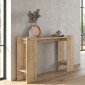 Κονσόλα Mendoza Megapap χρώμα sapphire oak - travertine 130,8x35x76,8εκ.