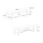 Έπιπλο τηλεόρασης Orontes Megapap χρώμα travertine - χρυσό 180x29,6x50εκ.