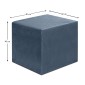 Σκαμπώ April Megapap βελούδινο χρώμα ανθρακί 40x40x40εκ.