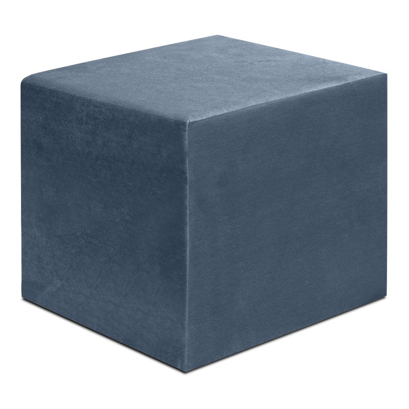 Σκαμπώ April Megapap βελούδινο χρώμα ανθρακί 40x40x40εκ.