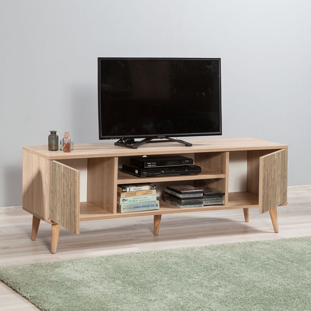 Έπιπλο τηλεόρασης Soho Megapap χρώμα sonoma 140x40x50 εκ.