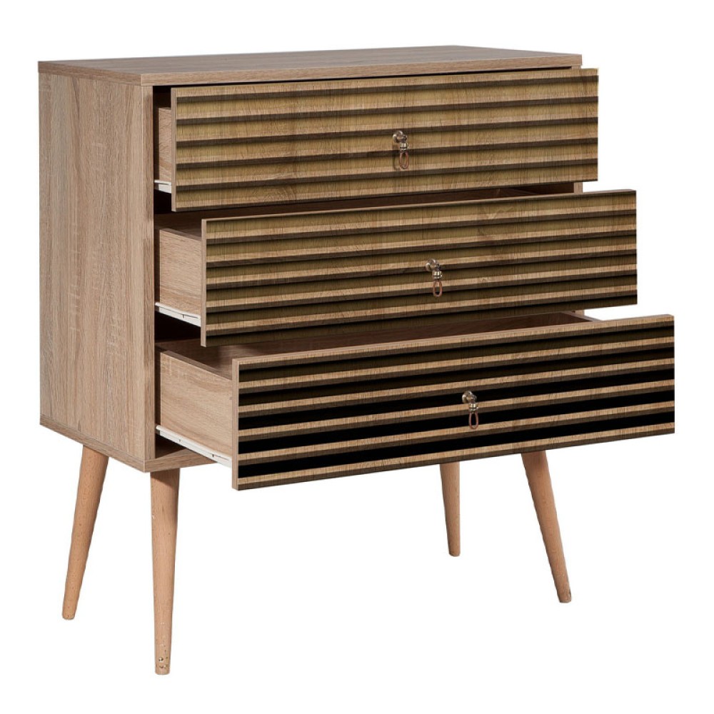Συρταρτιέρα Soho Megapap χρώμα sonoma 80x40x90εκ.