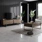 Έπιπλο τηλεόρασης Luxe Megapap χρώμα καρυδί - χρυσό 180x30x50εκ.